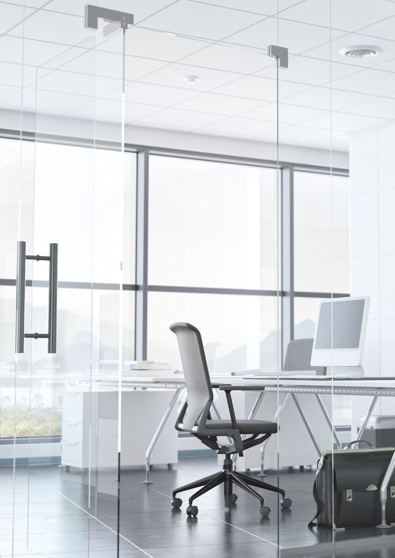 Modern office with glass walls Modern office with glass walls